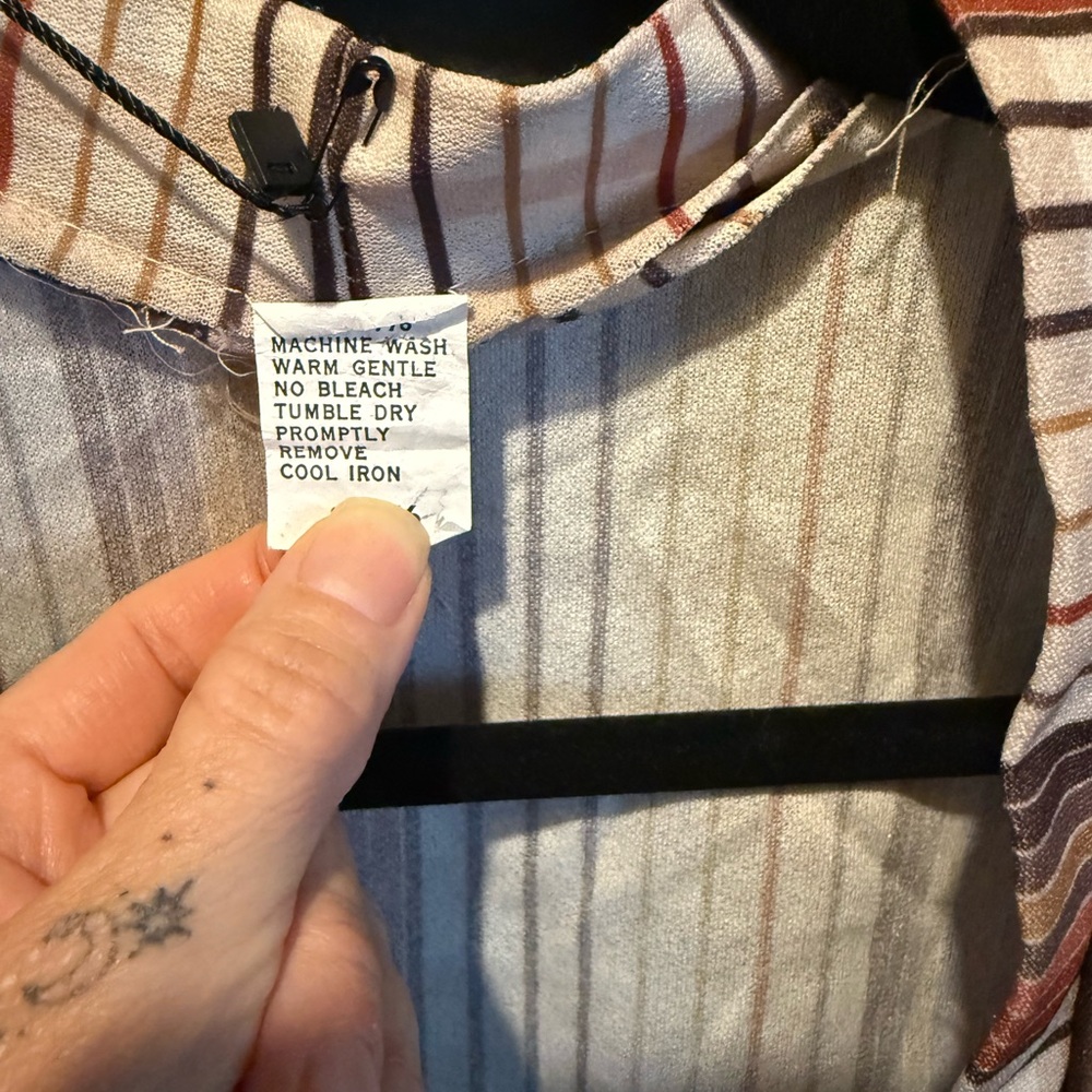 Striped Open-Front Shirt - Picture 6 of 6